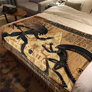 Cozy Flannel Throw Blanket With Pyramid Design – Car & Outdoor , Hand Wash Only Blankets Shop Online at Dubai Trades
