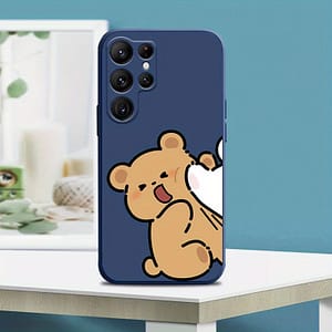 Creative Cartoon Rabbit Couple S24 S23 S22 S21 S20 S10 Soft Protective Straight Phone Case Basic Cases Shop Online at Dubai Trades