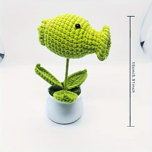 Crochet Sunflower Plant With Green Shooter, , And Purple Venus – Fabric Artificial Flowers Bouquet For Birthday Gift, Friendship, And Graduation Decor Artificial Flowers Shop Online at Dubai Trades