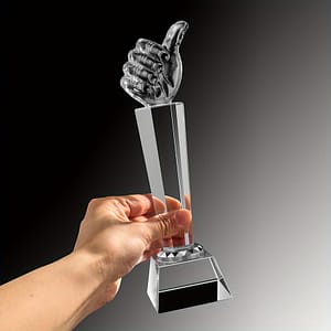 Crystal Glass Trophy Finger Trophy Class Reward Employee Appreciation Sports Party Gift Sports & Outdoor Recreation Accessories Shop Online at Dubai Trades 2