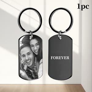 Custom Keychain With Picture For Men, Personalized Keychain With Laser Engraved Photo/text For Men, Dad, Boyfriend, Father’s Day Gifts Accessories Shop Online at Dubai Trades