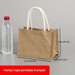 Customizable Linen Tote Bag – Large Capacity, Durable & Stylish Yellow Burlap Shopper With Optional Personalization Code Or Design, Linen Handbag Clothing, Shoes & Jewelry Shop Online at Dubai Trades