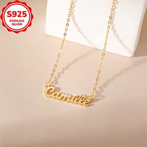 Customized 3g925 Silver Necklace, 1pc Valentine’s Day Mother’s Day Customized Name Necklace Holiday Customized Engraving Gift Clothing, Shoes & Jewelry Shop Online at Dubai Trades