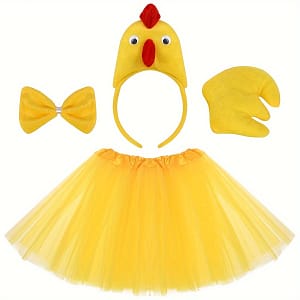 Cute Animal Chicken Costume Props, Three-dimensional Headband, Bow, Tail, Short Skirt Set, Festival Costume Clothing, Shoes & Jewelry Shop Online at Dubai Trades