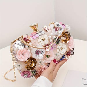 Decor Evening Bag, Elegant Rhinestone Bag, Women’s Exquisite Dinner Bag For (7.87″x4.33″x1.77″) For Clothing, Shoes & Jewelry Shop Online at Dubai Trades