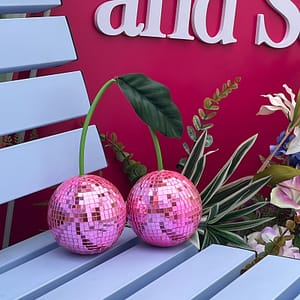 Disco Cherry For Wall And Home Decor，cherry Disco Ball Can Hang On The Wall ，red，pink Decor，ball Disco Decor Party Disco Ball Table Bar Wedding Decoration Party Design Hanging Ornaments Shop Online at Dubai Trades