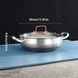 Double-sided Honeycomb Frying Pan (silvery) Cookware Shop Online at Dubai Trades