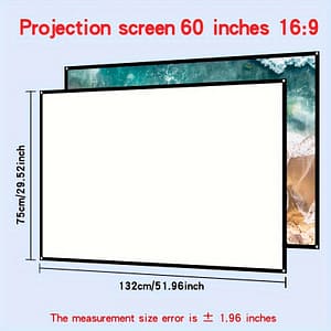 Double-sided Projection Viewing With 4k Soft Screen, 60/72/84//120/150 Inches, Space Saving, Easy To Clean, Projection Screen For Bedrooms, Living Room Movies, Large Screen Fabric Office Electronics Shop Online at Dubai Trades 2