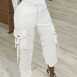 Color Two-piece Skirt Set, Crew Neck Sleeveless Tank Top & Drawstring Waist A-line Skirt Outfits, Women’s Clothing Clothing Shop Online at Dubai Trades 3