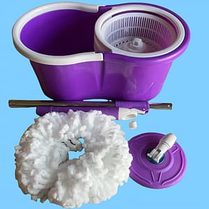 Easy-wring 2-in-1 Spin Mop And Bucket Set With Dual Heads – Washing, Polished Finish For Efficient Cleaning, Rotary, Business, Industry & Science Shop Online at Dubai Trades 2