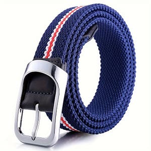Elastic Woven Golf Belt – Unisex Sports Style Belt With Rubber Panel, Comfort Stretch, Casual Fashion Accessory For Golf And Sports, No Feathers, 1 Size Fits Most Accessories Shop Online at Dubai Trades