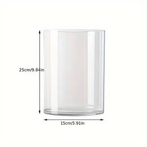 Elegant Acrylic Flower Vase – Transparent, Round Design For Home Decor & Floral Arrangements, Multiple Sizes Available Home & Kitchen Shop Online at Dubai Trades