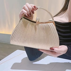 Elegant Cheongsam Evening Bag, Luxury Pleated Handbag, Women’s Purse For Prom Clothing, Shoes & Jewelry Shop Online at Dubai Trades 2
