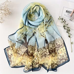 Elegant Forest Print Chiffon Scarf – Accessories Shop Online at Dubai Trades