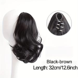 Elegant ” Pear Claw Clip Ponytail Extension – Curly Wave, 100g Heat-resistant Synthetic Hair, Chic Short Style With Tassel Accent For Women, Ponytail Hair Extensions Beauty & Personal Care Shop Online at Dubai Trades