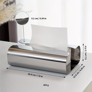 Elegant Rectangular Tissue Box Holder – Polished Finish, Living Room, Bathroom & Dorm Decor Bath Shop Online at Dubai Trades