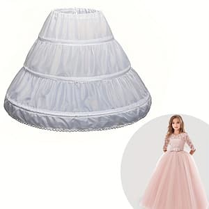 Elegant White Petticoat For Girls – Princess Skirt Underskirt, Summer Parties & Weddings, Polyester, Fits All, Girls Party Accessory|elegant Petticoat|polyester Fabric Accessories Shop Online at Dubai Trades