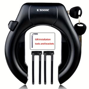 Etook Heavy-duty Bike Lock – Anti-theft U-shaped Crab Claw Design For Mountain & Road Bikes, Stainless With Paint Accessories Shop Online at Dubai Trades