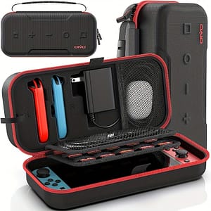Eva Travel Carrying Case For Switch/switch Oled – Portable Storage With Slots, Adapter Compartment & Mesh Pocket For Cables, Black & Accessories Shop Online at Dubai Trades 2