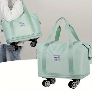 Expandable Adjustable Universal Wheel Travel Bag, Portable Boarding Duffel Bag, Large Capacity Shopping Storage Bag Clothing, Shoes & Jewelry Shop Online at Dubai Trades