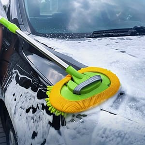 Extendable Car Wash Mop With Long Handle – Chenille Microfiber Car Cleaning Brush Tool, Soft And Accessory For And Detailing – Green Applicators Shop Online at Dubai Trades