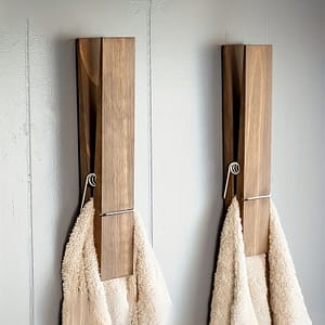 Extra-large Wooden Towel Holder With Clothespin – Stylish Wall Mounted Storage Solution For Bathroom & Laundry Room Decor, Farmhouse Chic, Space-saving, , Rustic Wooden Bath Shop Online at Dubai Trades