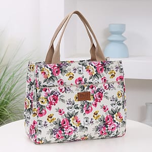 Fabric Tote Bags With Vibrant Floral Patterns – Large Capacity, Zip Closure, Shoulder Straps, Work & Commute, Commute Tote Bag | Floral Print Tote | Zippered Closure, Tote Bag Clothing, Shoes & Jewelry Shop Online at Dubai Trades