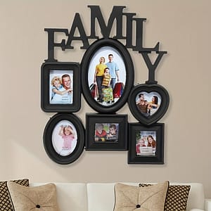 Family Photo Frame Wall Hanging 6 Multi-sized Pictures Holder Display Home Decor Gift, Halloween, Thanksgiving And Christmas Gift Albums, Frames & Journals Shop Online at Dubai Trades