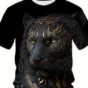 Fashion 3d Graphic Print Men’s Novelty Short Sleeve Crew Neck T-shirt, Summer Outdoor Clothing Shop Online at Dubai Trades