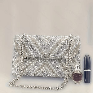 Fashion Argyle Rhinestone Ladies Banquet Bag, Lightweight Adjustable Strap Magnet Closure Polyester Lining Silvery Grey Clothing, Shoes & Jewelry Shop Online at Dubai Trades