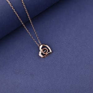Fashion, Customized Projection Pendant Necklace, Copper Material Heart-shaped Pendant Necklace With Photo Customization, Necklace For Mother’s Day Clothing, Shoes & Jewelry Shop Online at Dubai Trades