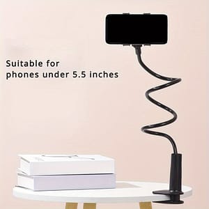 Flexible 360° Rotating Phone Holder, Adjustable Long Arm Bed Stand & Desk Mount Clamp, Universal Fit For Up To 5.5″ Smartphones, Multifunctional Lazy Bracket With – 1pc eBook Readers & Accessories Shop Online at Dubai Trades 2