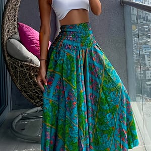 Floral Print Shirred Waist Pants, Casual & High Waist Pants For , Women’s Clothing Clothing Shop Online at Dubai Trades