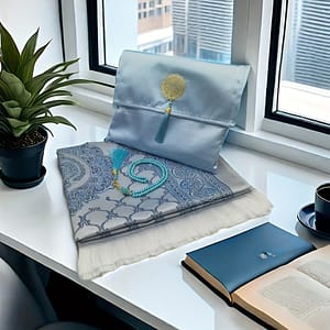 Fudi 3pcs Turkish Mat & Beads Set With Satin Pouch – Perfect Gift For Ramadan, Eid, Weddings & Umrah Clothing, Shoes & Jewelry Shop Online at Dubai Trades