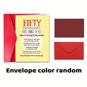 Funny 50th Birthday Card – , Cartoon Animal Design, Ideal Greeting Cards Shop Online at Dubai Trades
