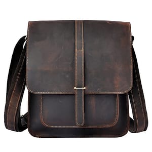 Genuine Leather Shoulder Bag, Fashionable Square Sling Bag Messenger Bag, Crossbody Bag For Hanging Out & Daily Commute, 14-in Laptop Bag Clothing, Shoes & Jewelry Shop Online at Dubai Trades