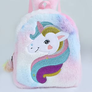 Girls’ Fur Backpack – Lightweight, Adjustable Straps, Zip Closure, Polyester Lining, Machine Washable, Includes Detachable Pouch Backpacks Shop Online at Dubai Trades