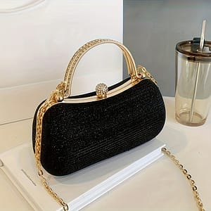 Glittering Rhinestone Women’s Evening Bag, Sparkly Crossbody Chain Handbag, Clutch Purse For Parties And Dinners Clothing, Shoes & Jewelry Shop Online at Dubai Trades