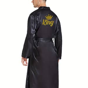 Glossy And Comfortable Solid Color Printed Home Robe Scenery Graffiti Bathrobe Robe One-piece Tie Kimono After Bath Pajamas Set Clothing Shop Online at Dubai Trades