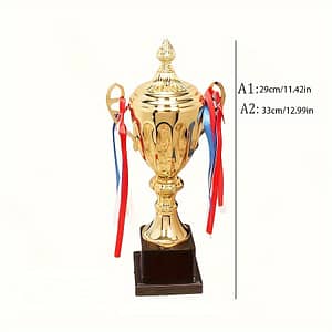 Golden Metal Trophy Cup – Large For Football, Soccer & Fantasy Sports – Perfect Winner’ & Souvenir Sports & Outdoor Recreation Accessories Shop Online at Dubai Trades