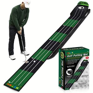 Golf Putting Mat, Putting For Indoor & Outdoor, With Ball Return With Alignment Guide, Compact And Mat, Golf Accessories For Men Golf Shop Online at Dubai Trades 2