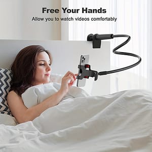 Gooseneck Cell Phone Holder, Universal 360 Flexible Phone Stand Lazy Bracket Mount Long Arms Clamp For Phone 13 Max Xr X 8 7 6 6s Plus And Other 3.5~6.7” Device. Accessories Shop Online at Dubai Trades