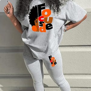Graphic Print 2 Piece Set, Short Sleeves & Pants, Women’s Clothing Clothing Shop Online at Dubai Trades