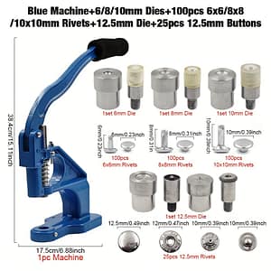 Hamoshop Press Machine Set With Metal Dies – Rivets, Snap Eyelets & Buttons For Leathercraft And Crafts Arts, Crafts & Sewing Shop Online at Dubai Trades 2