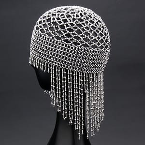 Handmade Belly Dance Hat With Beads, A Long Tassel Bridal Accessory For Performances Accessories Shop Online at Dubai Trades 2