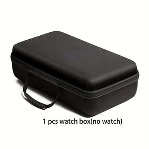 Hard Shell 8 Watch Slots Watch Case, Suitable For Men And Women Watches, Black, Rectangular, Interior Material: Velvet Cabinets & Cases Shop Online at Dubai Trades 2