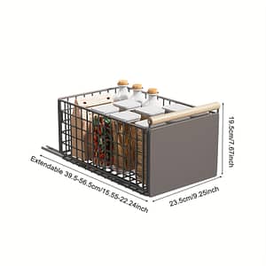 Heavy-duty Pull-out Cabinet Organizer – Slide-out Drawer Storage Basket, Adhesive Installation, Ideal For Kitchen & Home Organization Cabinet & Drawer Organization Shop Online at Dubai Trades
