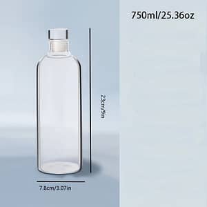 High Borosilicate Glass Water Bottle Set, Leak-proof, Portable For Outdoor Activities – Clear Glass Tumblers, 350ml, 500ml, 750ml, 1000ml Pack Dining & Entertaining Shop Online at Dubai Trades