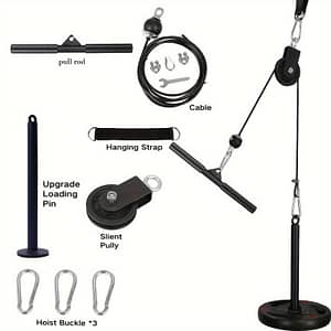 High Position Pull-down Pulley Rope Set Biceps Fitness Equipment Home Gym Exercise & Fitness Shop Online at Dubai Trades