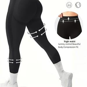High Waist Butt Lifting Black Leggings, Yoga Pants Soft Fabric For Workout & Clothing Shop Online at Dubai Trades